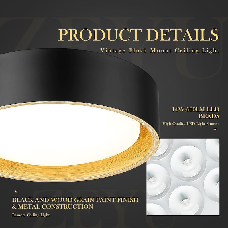 13 Inch Ceiling Light, LED Flush Mount Light