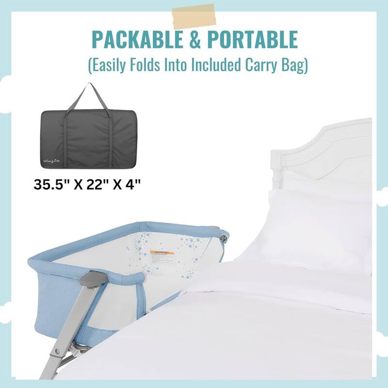 Dream On Me Skylar Bassinet in Grey