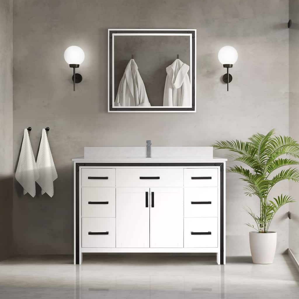 Lexora Ziva 48 inch single Bathroom Vanity Only