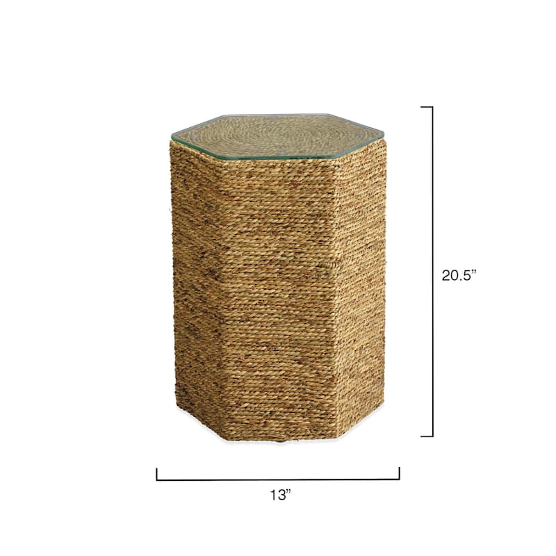 Jamie Young Peninsula Seagrass Side Table
