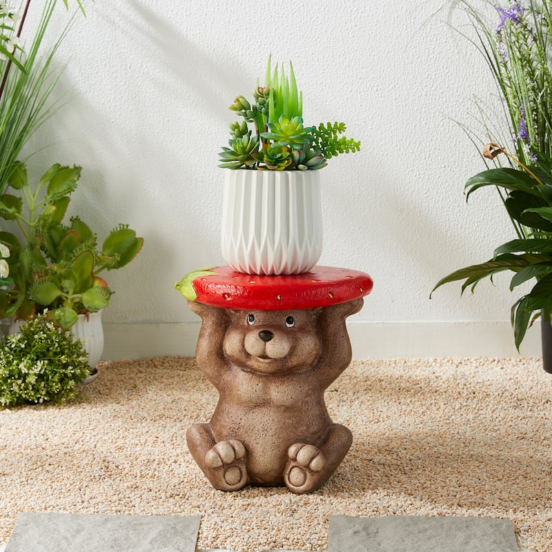 Glitzhome 12.5"H Decorative Garden Stool or Planter Stand