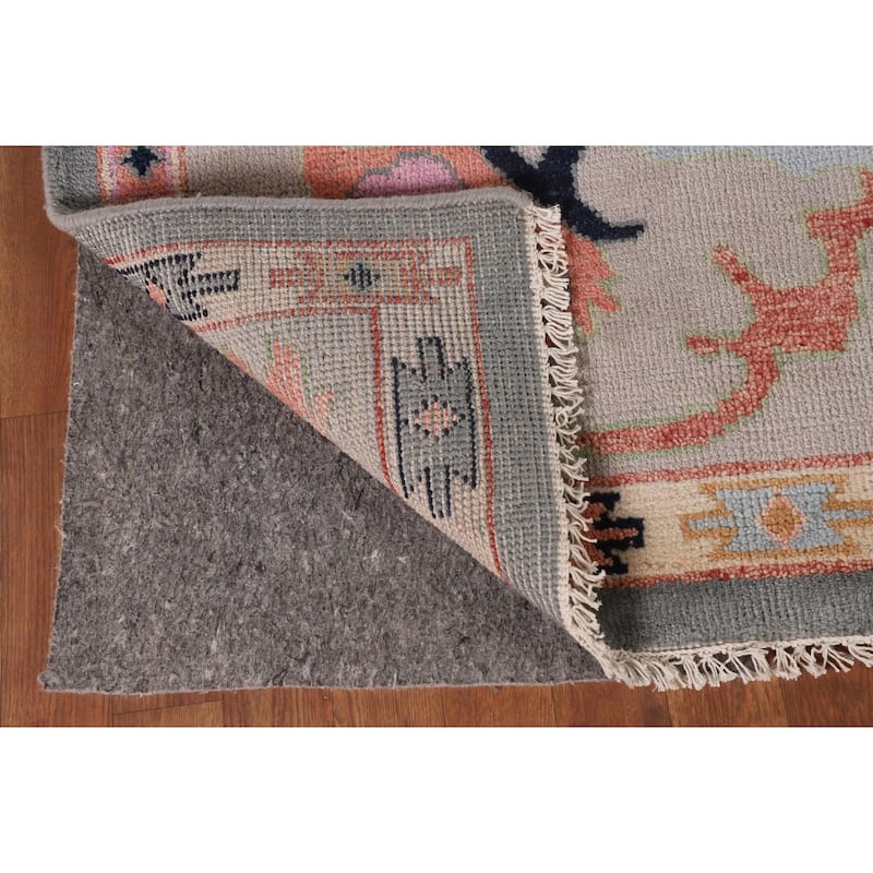 Gray Oushak Oriental Area Rug Handmade Bedroom Wool Carpet - 8'11"x 11'9"