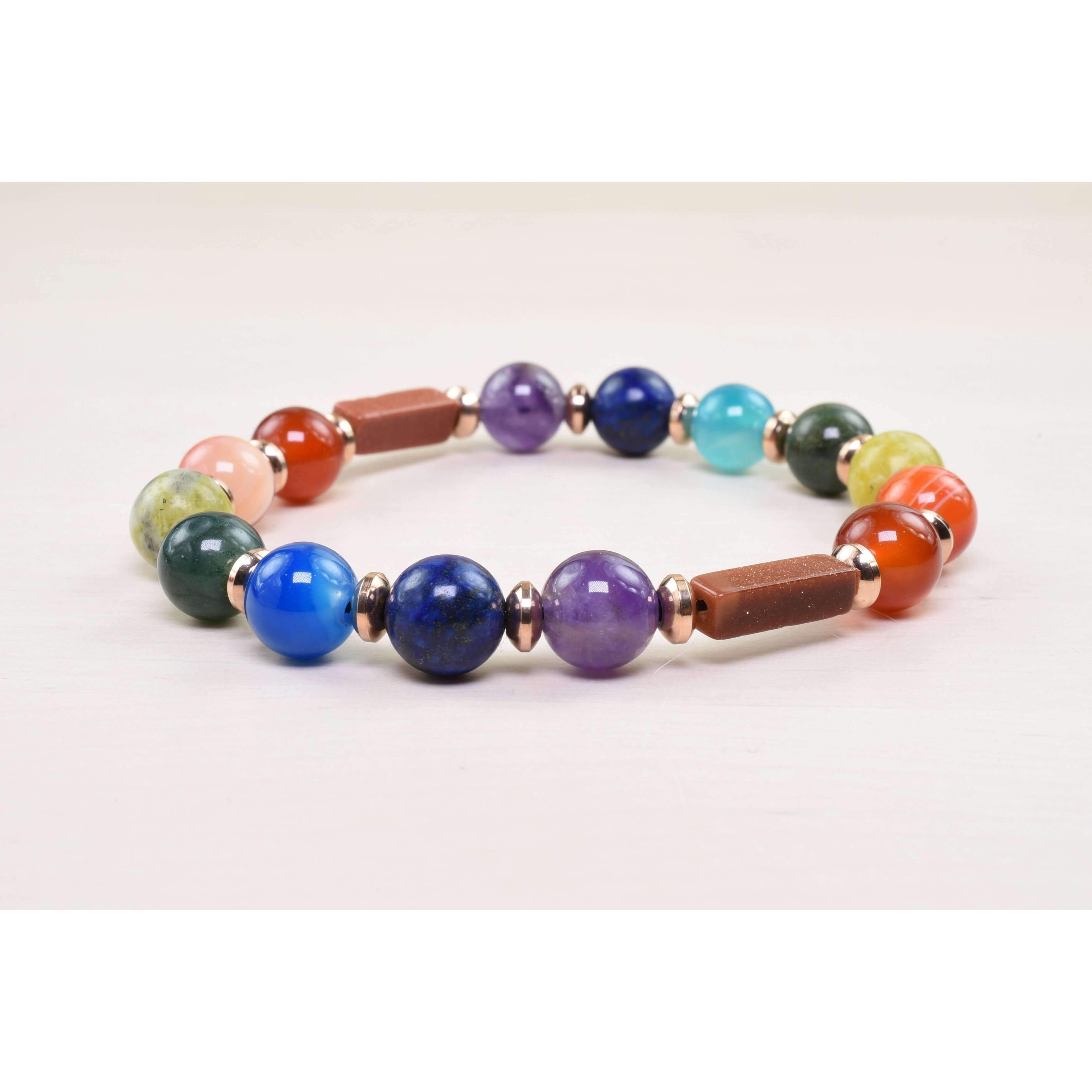 Stretch Bracelet Set Verabella Chakra Angel Wing Pendant Necklace Stretch Bracelet Set Verabella Chakra Angel Wing Pendant Necklace