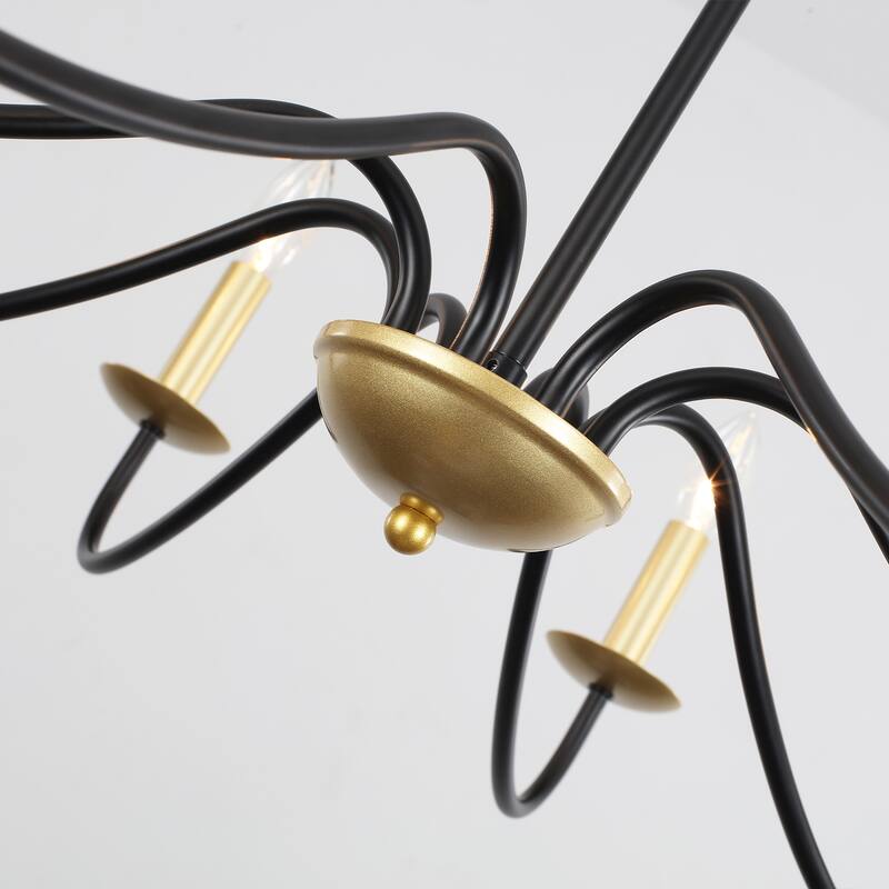 8-Light Farmhouse Candle Chandelier for Bedroom, Kitchen, Living Room and Foyer