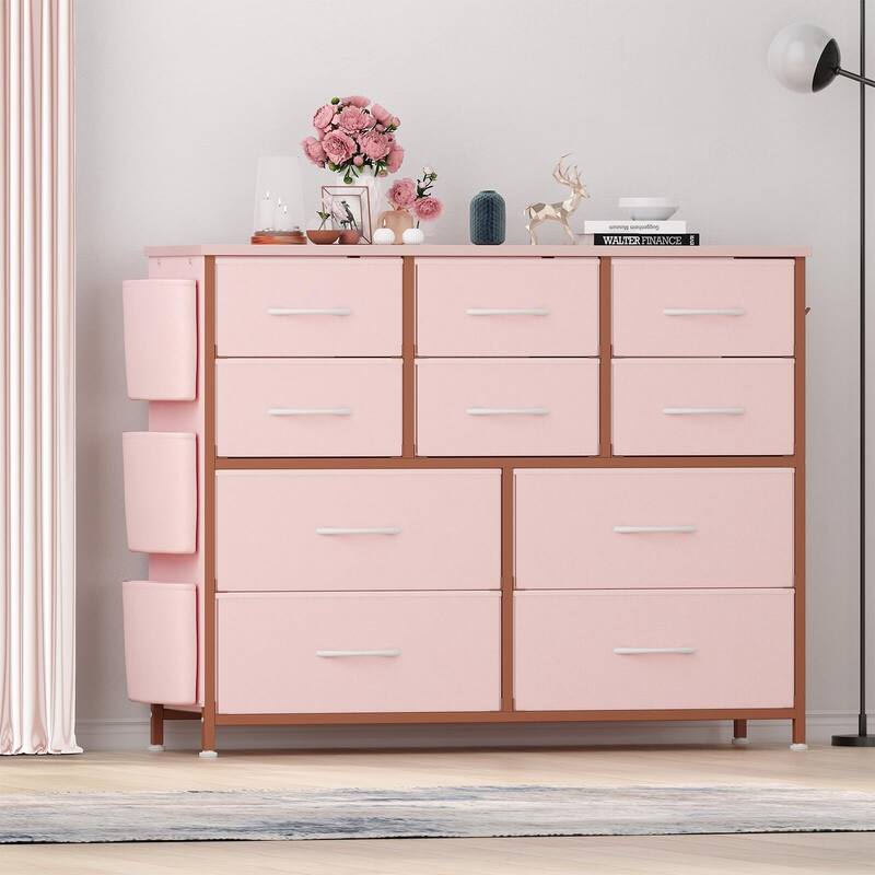 10 Drawer Dresser, Dresser for Bedroom with 10 Large Fabric Storage Drawers