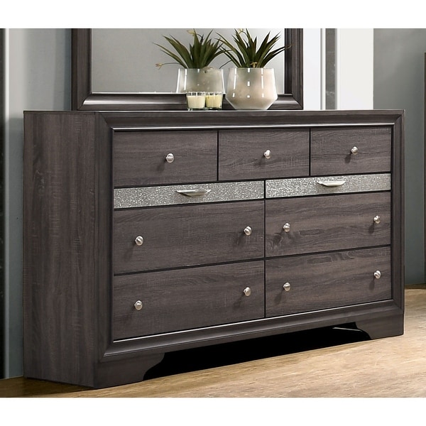 Grey 9 drawer store dresser