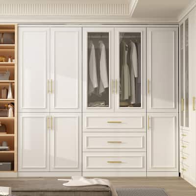 Combo Armoire Wardrobe Storage Cloest Modular Cabinet Dresser Lacquer