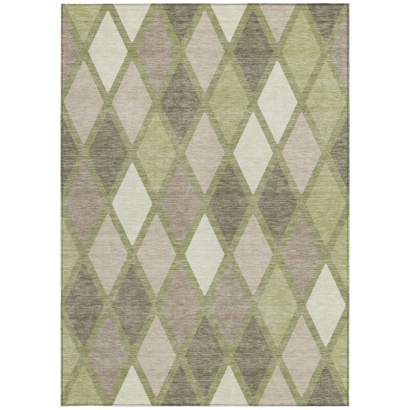 HomeRoots Geometric Transitional Rectangle Outdoor Rug