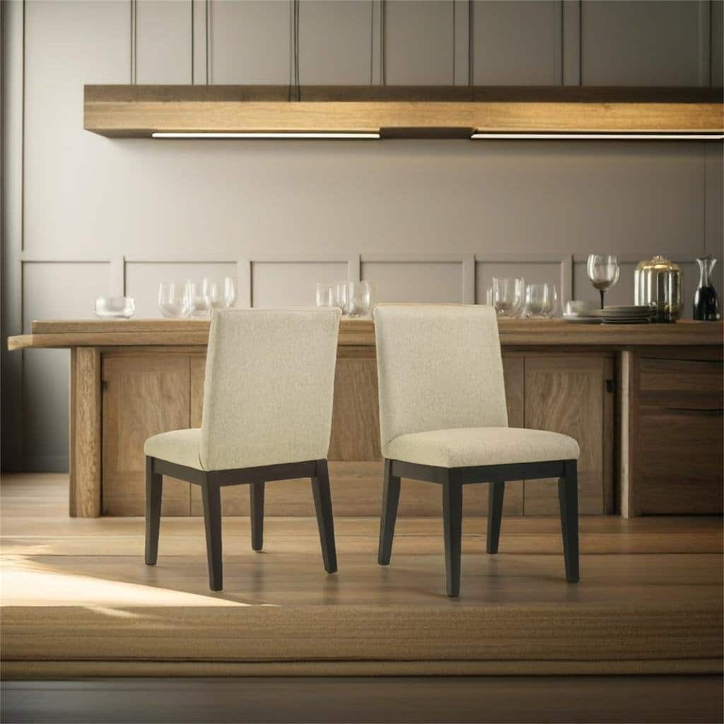 Contemporary Solid Wood Dining Chairs Set of 2