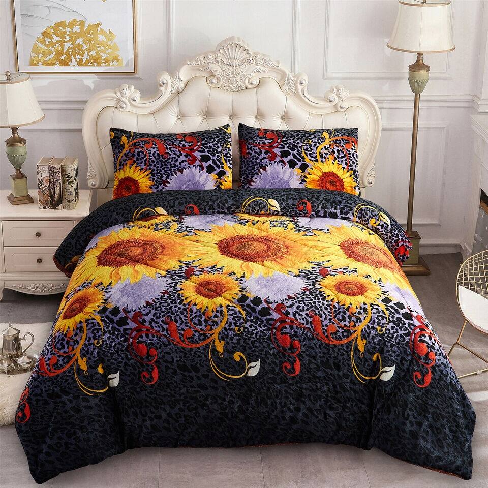 3Pcs Cal King Winter Comforter Set