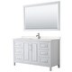 preview thumbnail 5 of 71, Daria 60 Inch Single Vanity, Cultured Marble Top, 58 Inch Mirror
