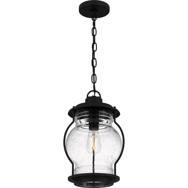 Luther 1-Light Earth Black Outdoor Hanging Lantern