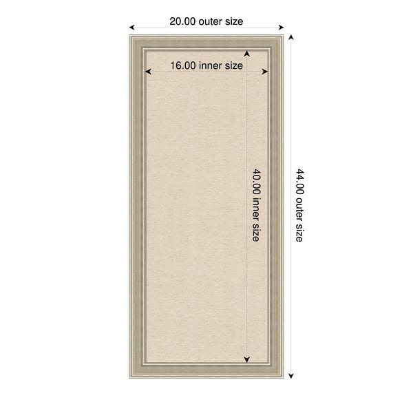 dimension image slide 8 of 91, Amanti Art Framed Fabric Pinboard Natural Linen Printed Bulletin Board