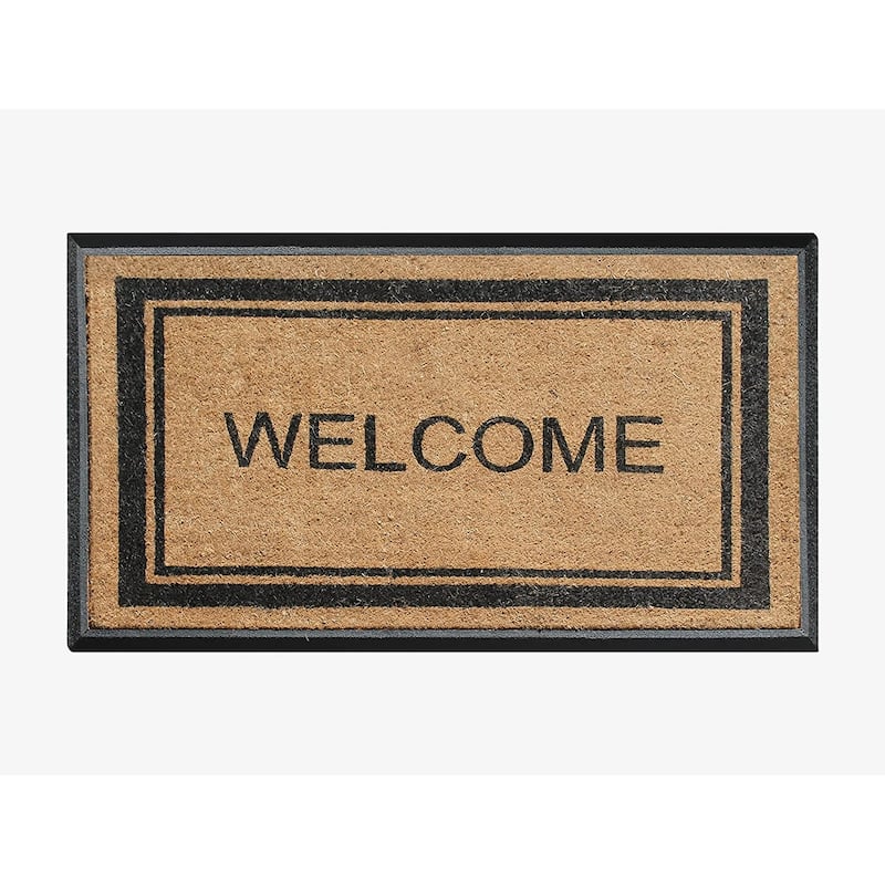 A1HC Natural Coir & Rubber Door Mat, 30"x48", Heavy Duty Large Doormat