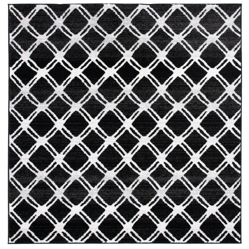 SAFAVIEH Adirondack Suchitra Vintage Boho Oriental Rug - 6' Square - Black/Light Grey