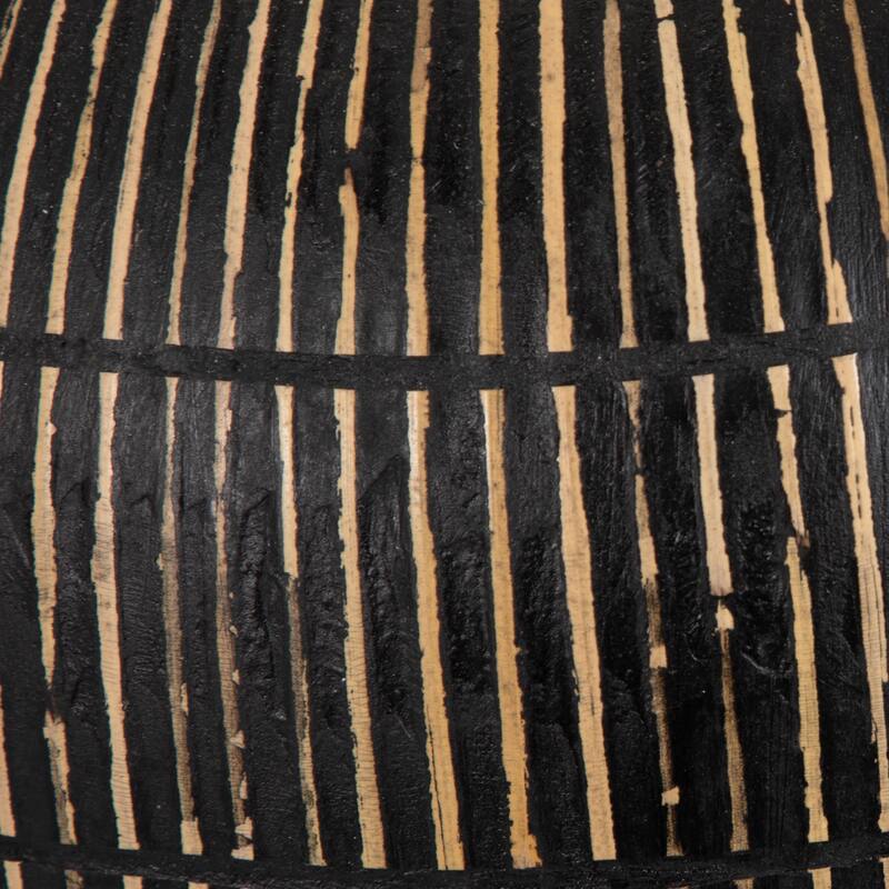 Handcrafted Decorative Table Vase with Artisan Texture, 19", Black