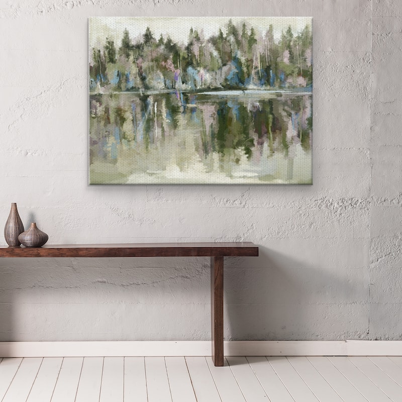 Lakehouse View Pastels by Studio Arts Canvas Art Print