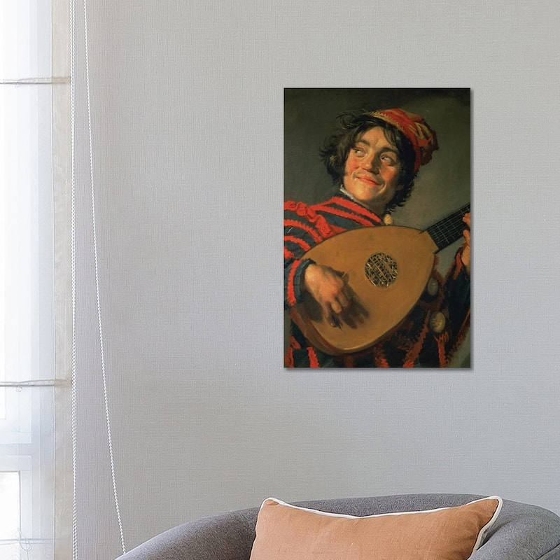 iCanvas "Portrait Of A Jester With A Lute" by Frans Hals the Elder Canvas Print - 26x18x1.5