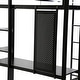 preview thumbnail 3 of 6, Black Metal Loft Bed with Long Desk