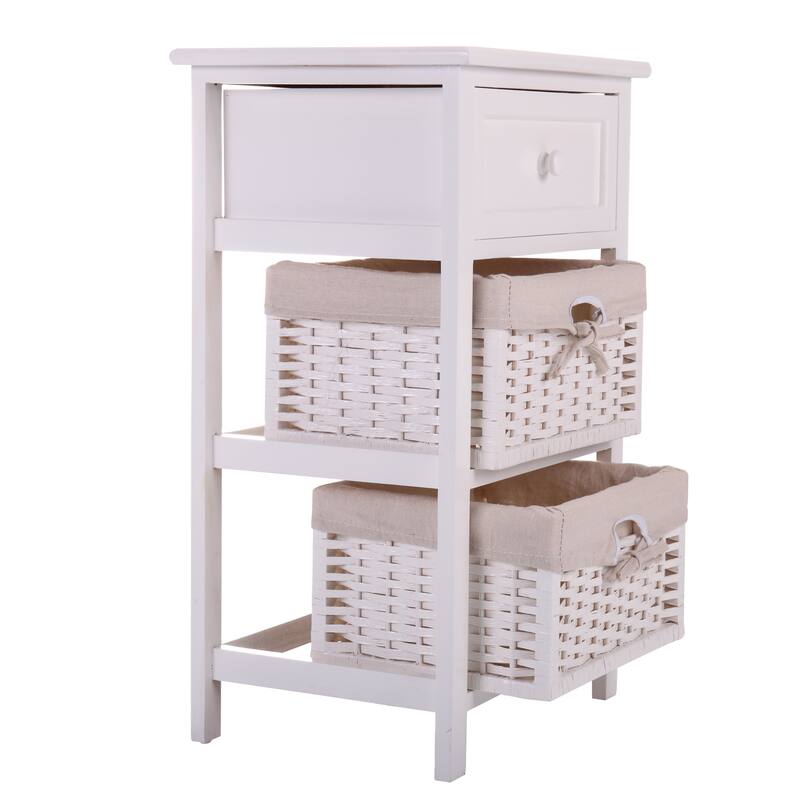 Morden Whtie MDF Nightstand Side Table