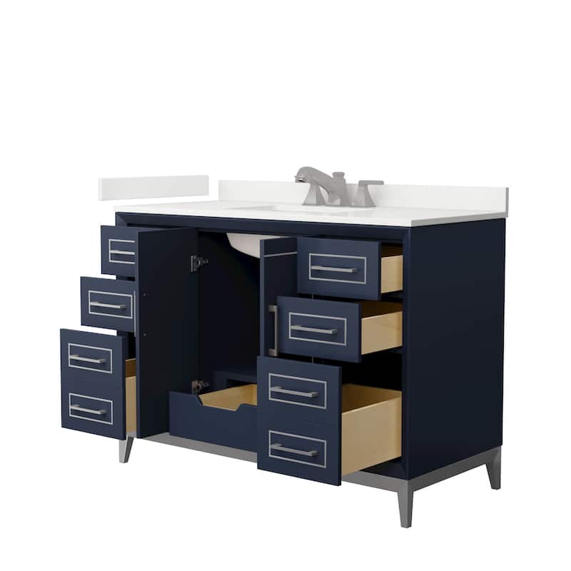 Marlena 48-inch Single Vanity, Quartz Top
