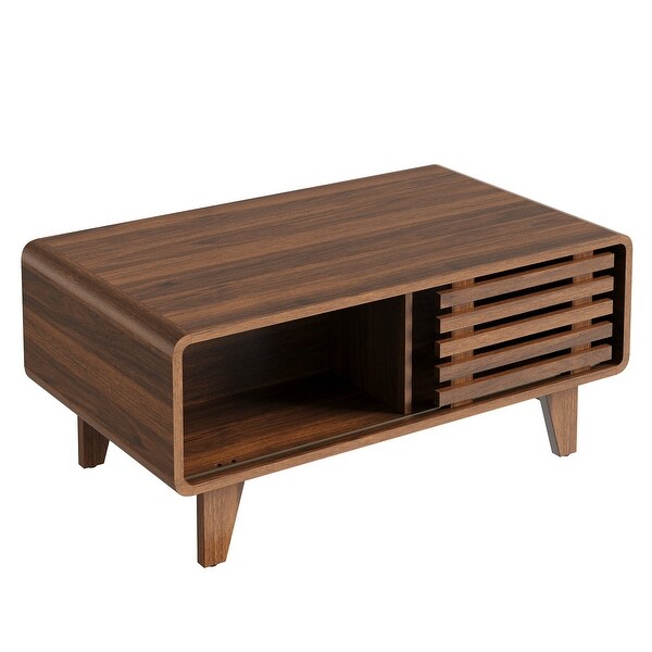 JASIWAY Mid-Century Modern Rectangle Coffee Table - Bed Bath