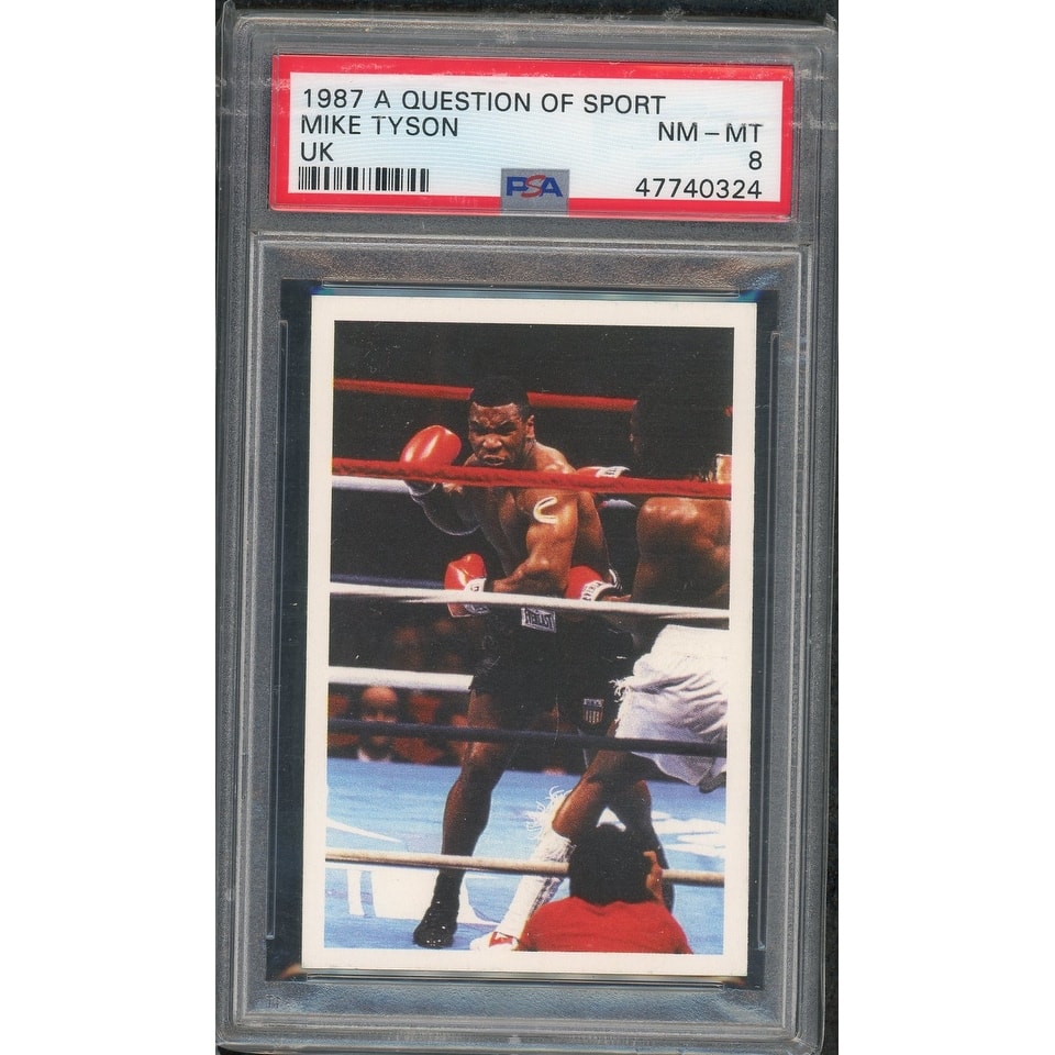 Mike Tyson 1987 A Question of Sport UK Boxing Rookie Card RC Graded PSA 8 - 8'6" x 11'6"