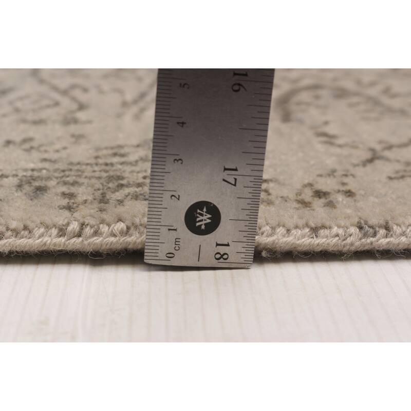 ECARPETGALLERY Hand-knotted Heritage Grey Silk, Wool Rug - 5'6 x 8'2