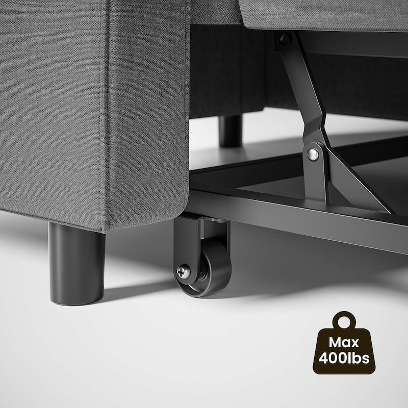 3 in 1 Pull Out Sleeper Sofa Bed, Convertible Modern Adjustable Upholstered Sleeper Chair Sofa
