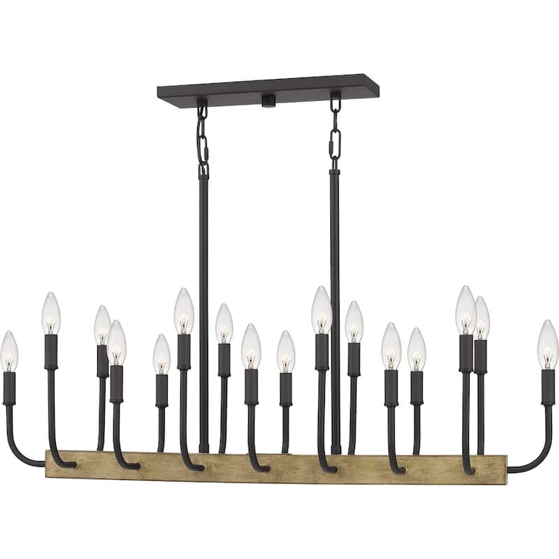 Coda 16-Light Island Chandelier in Matte Black