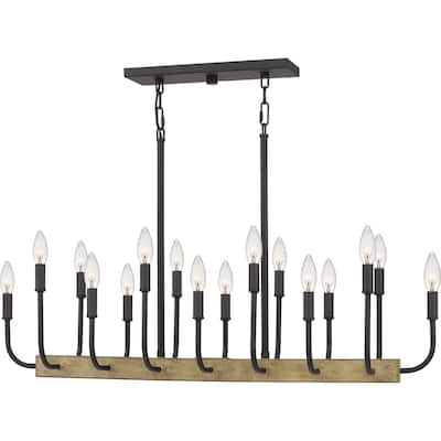 Coda 16-Light Island Chandelier in Matte Black