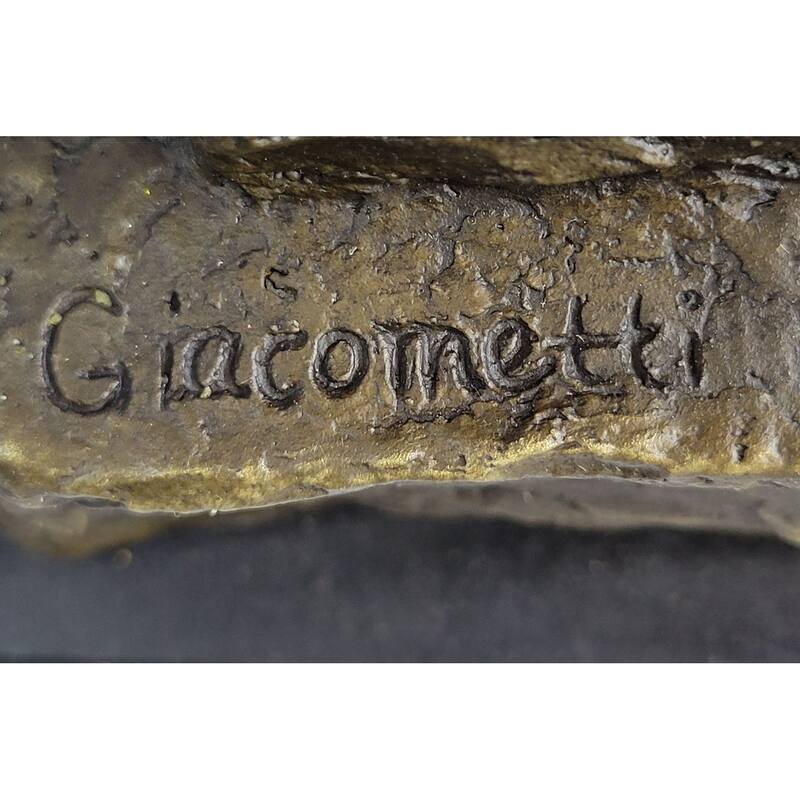 Giacometti Gia Bronze Head Face Bust Sculpture Statue Brutalist Surrealism 15 Inches X 5 Inches