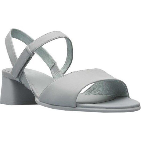 light grey block heel sandals