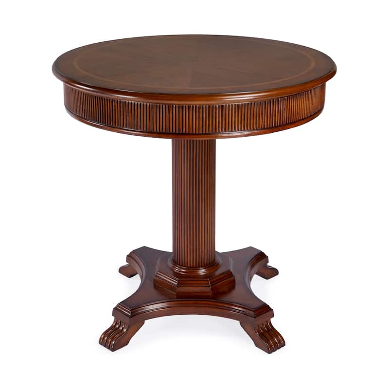 Ellsworth 36" Ribbed Pedestal Foyer Table