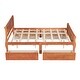 preview thumbnail 125 of 158, (Twin/Full/Queen)Curved Legs Design Platform Bed Frame with 4 Drawers