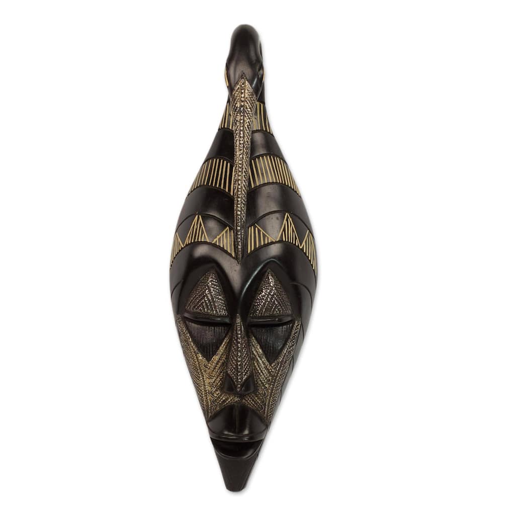 Handmade Back To My Roots African Wood Mask (Ghana)