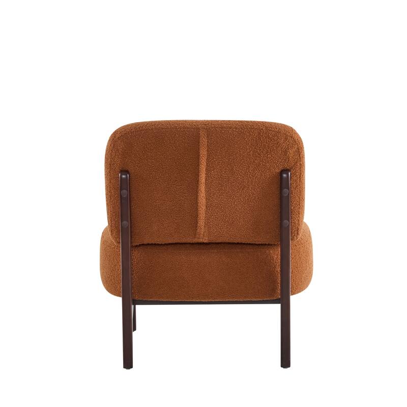 25.5" Modern Boucle Lounge Chair with Solid Wood Frame, Soft and Durable Boucle Upholstery, Perfect for Living Room