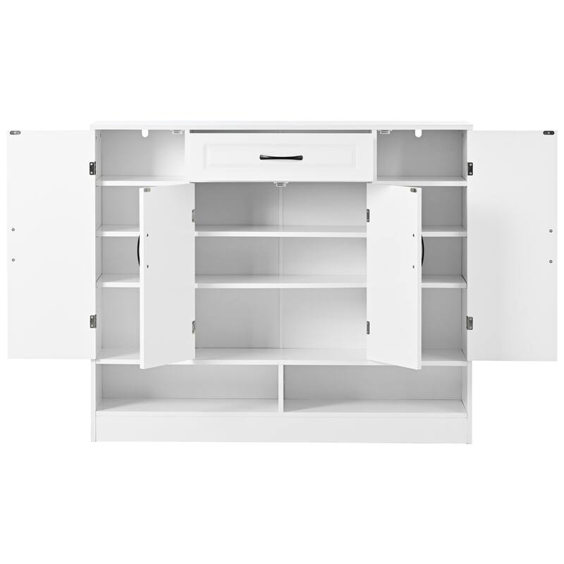 Modern Shoe Cabinet with Adjustable Shelves & Sturdy Top Surface, Ideal for Entryway Storage