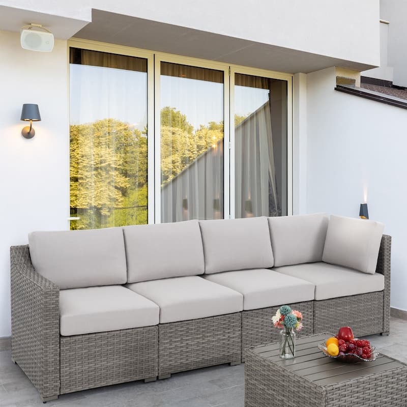 5 Piece Patio Sectional Conversation Set