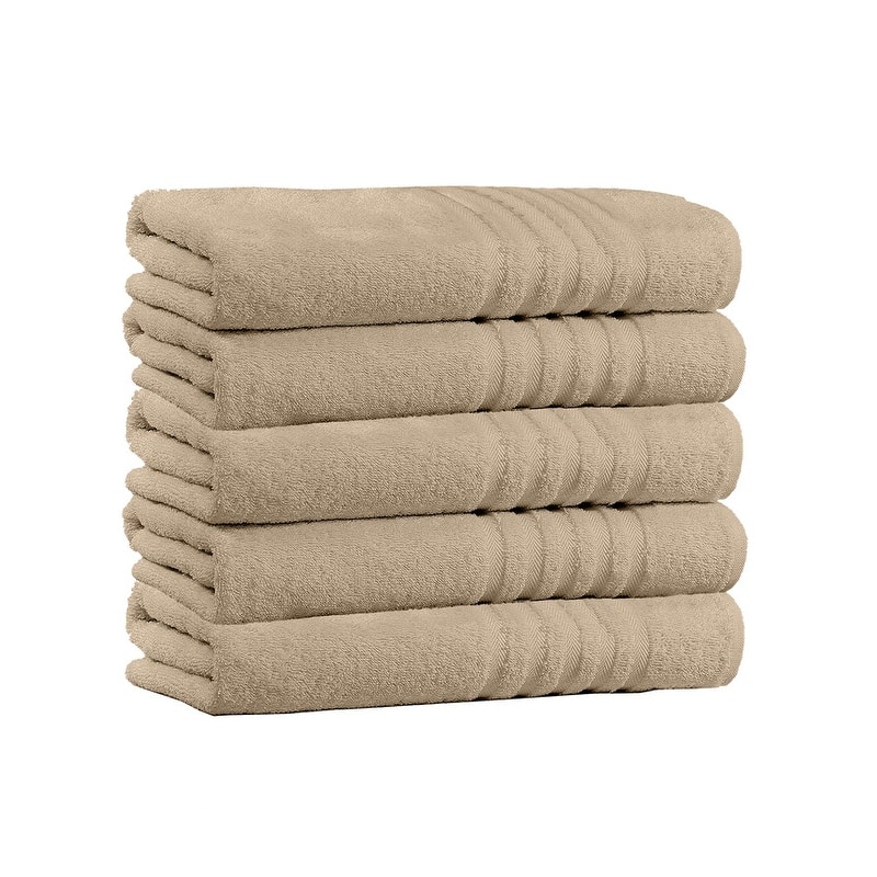 100% Cotton 5-Piece Bath Towel Set - 54" L x 27" W
