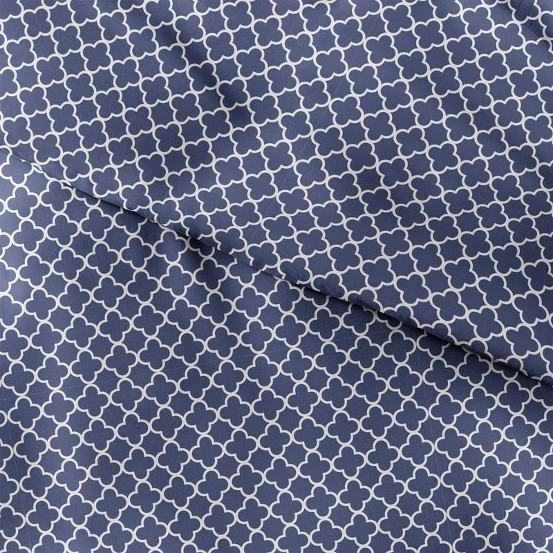 Becky Cameron Quatrefoil 3-piece Duvet Cover Set