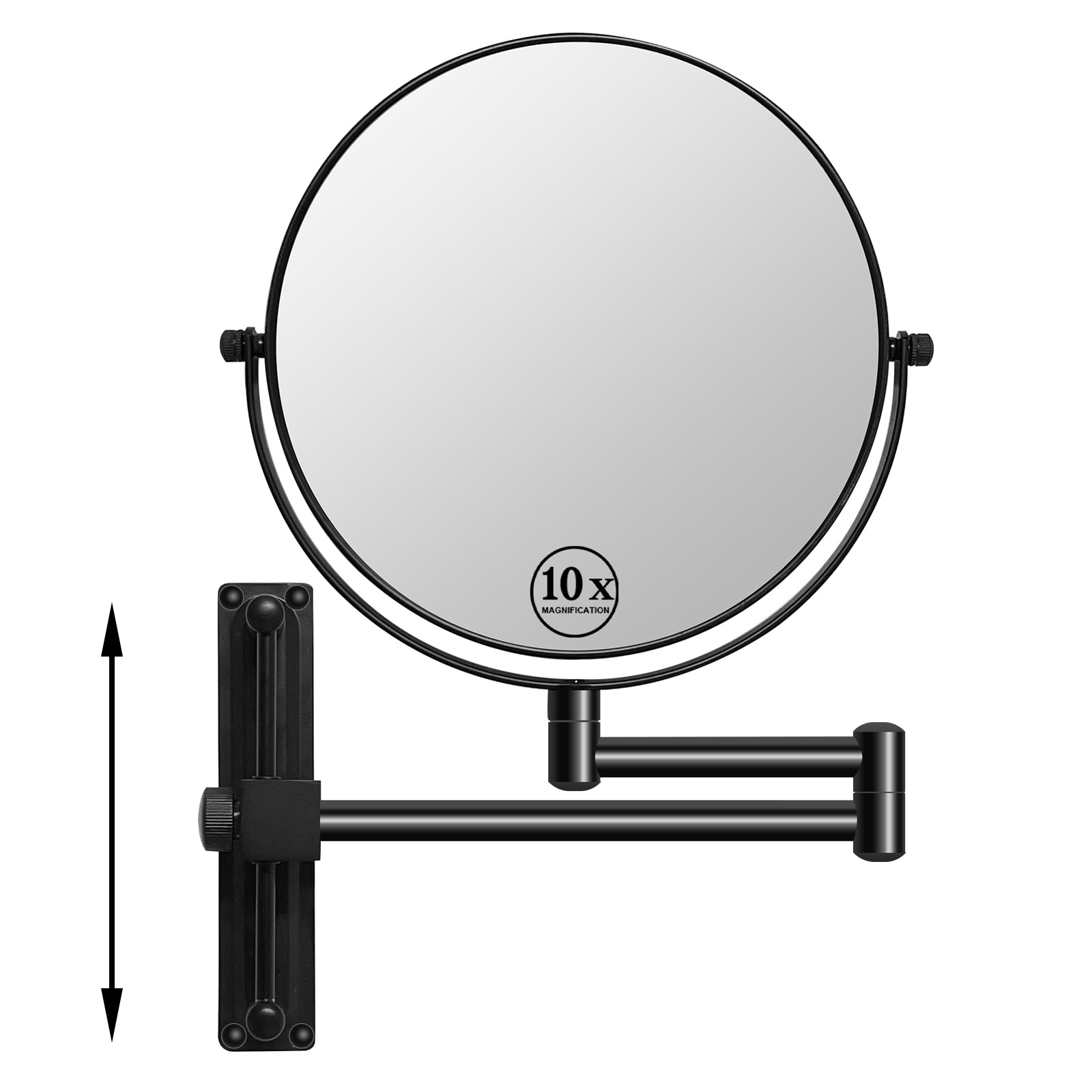 Wall mounted makeup mirror black new arrivals