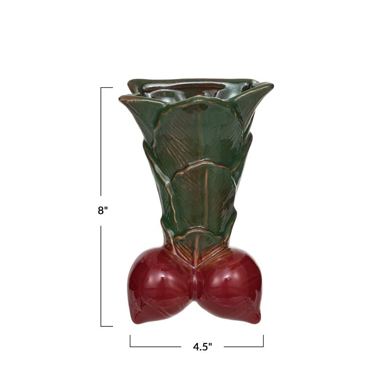 Embossed Stoneware Wall Vase Planter