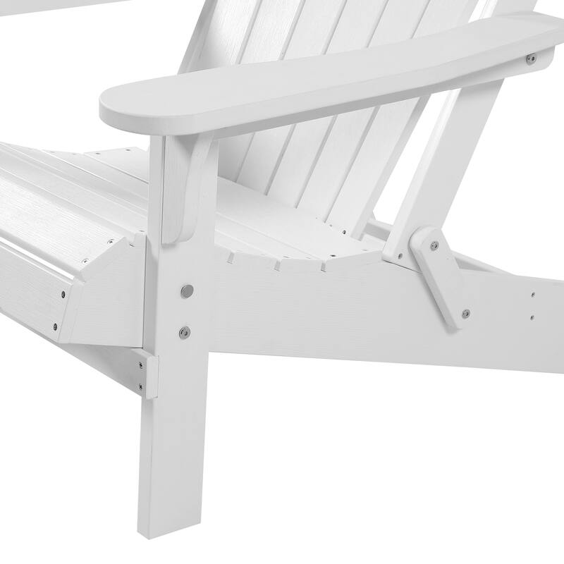 Haven Folding Poly Resin Plastic Adirondack Chair