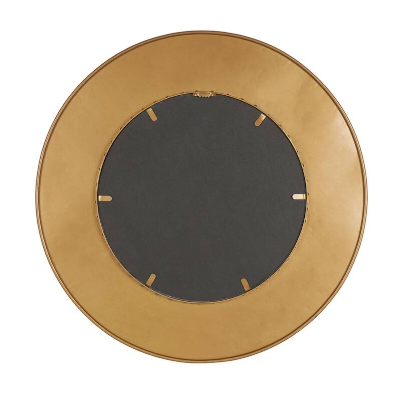Metal Abstract Wall Mirror with Overlapping Wire Rings - Gold - Roche River Decor