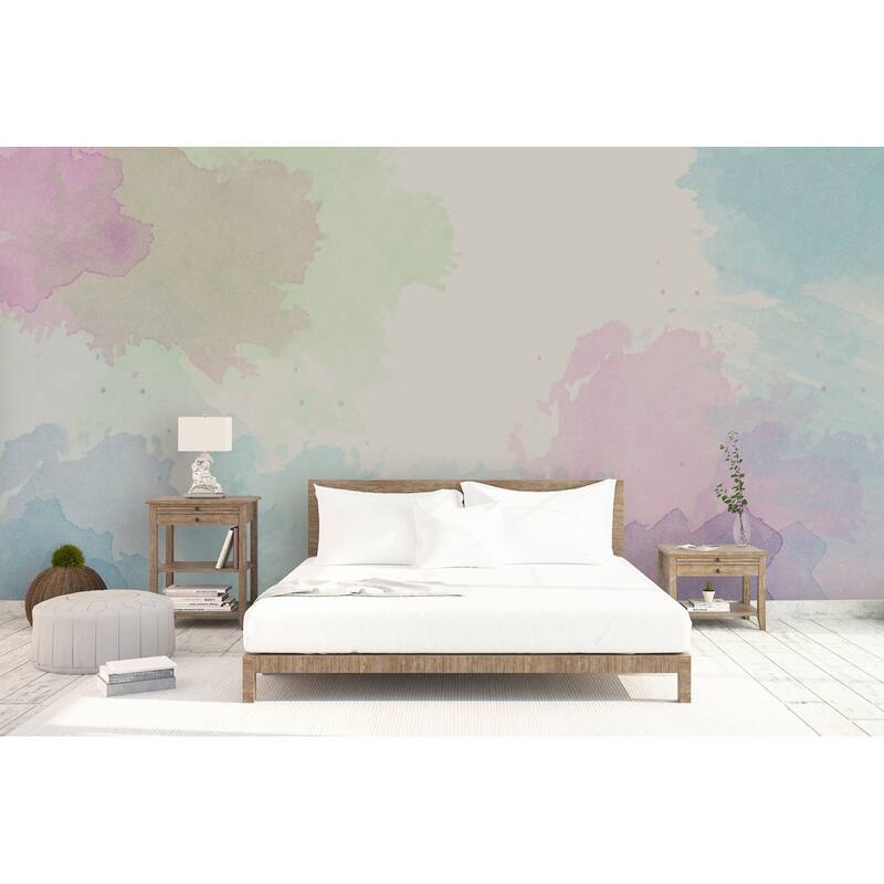 GK Wall Design Watercolor Brush Splash Colorful Wallpaper