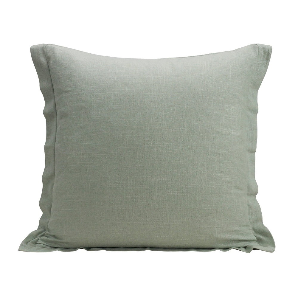 HiEnd Accents Luna Washed Linen Tailored Euro Sham, 27"x27"