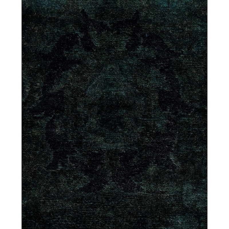 Overdyed One-of-a-Kind Hand-Knotted Area Rug - Green - 3' 1" x 5' 5"