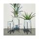 Glitzhome Set of 3 Modern Distressed Metal Plant Stands