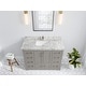 preview thumbnail 83 of 161, Willow Collection 48 in W x 22 in D x 36 in H Boston Single Bowl Sink Bathroom Vanity with Countertop 2"Carrara Marble - Elephant Skin Gray